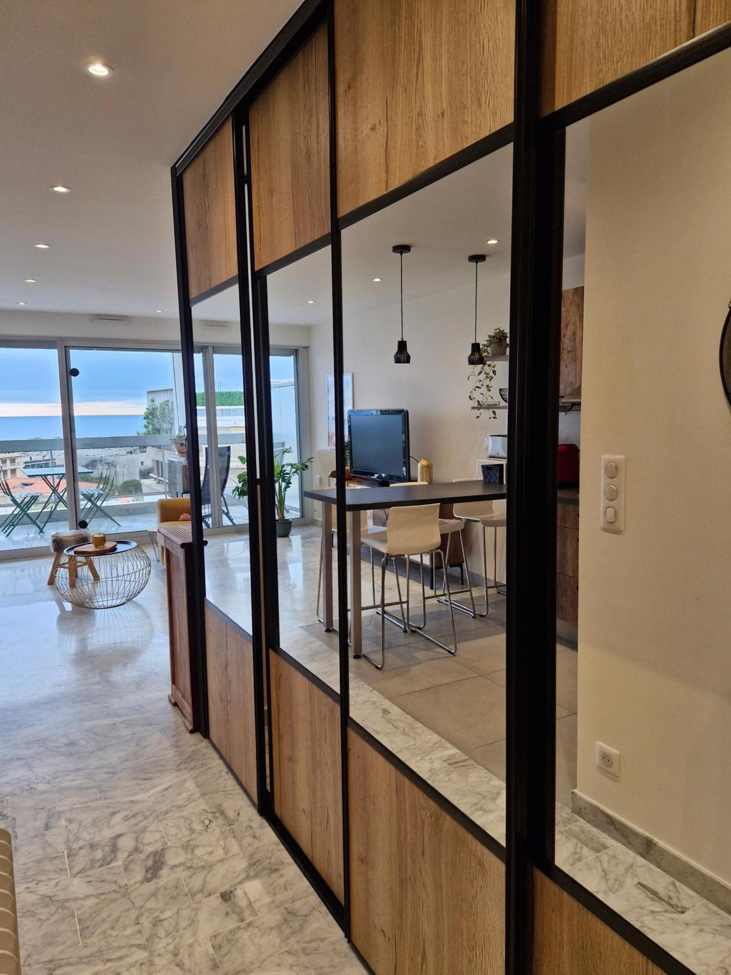 Sunny And Cosy Sea View Studio Antibes Exteriér fotografie